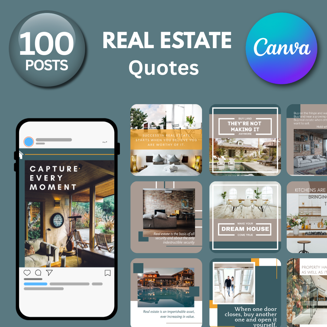 300 Real Estate Canva Templates – Social Media Bundle