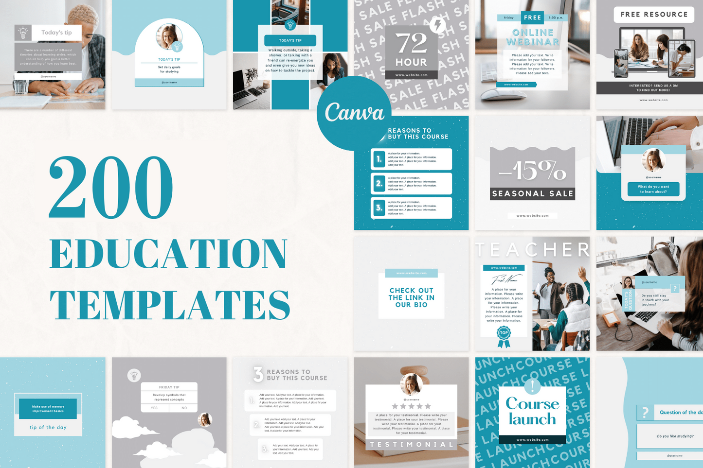 200 Education Templates for Social Media