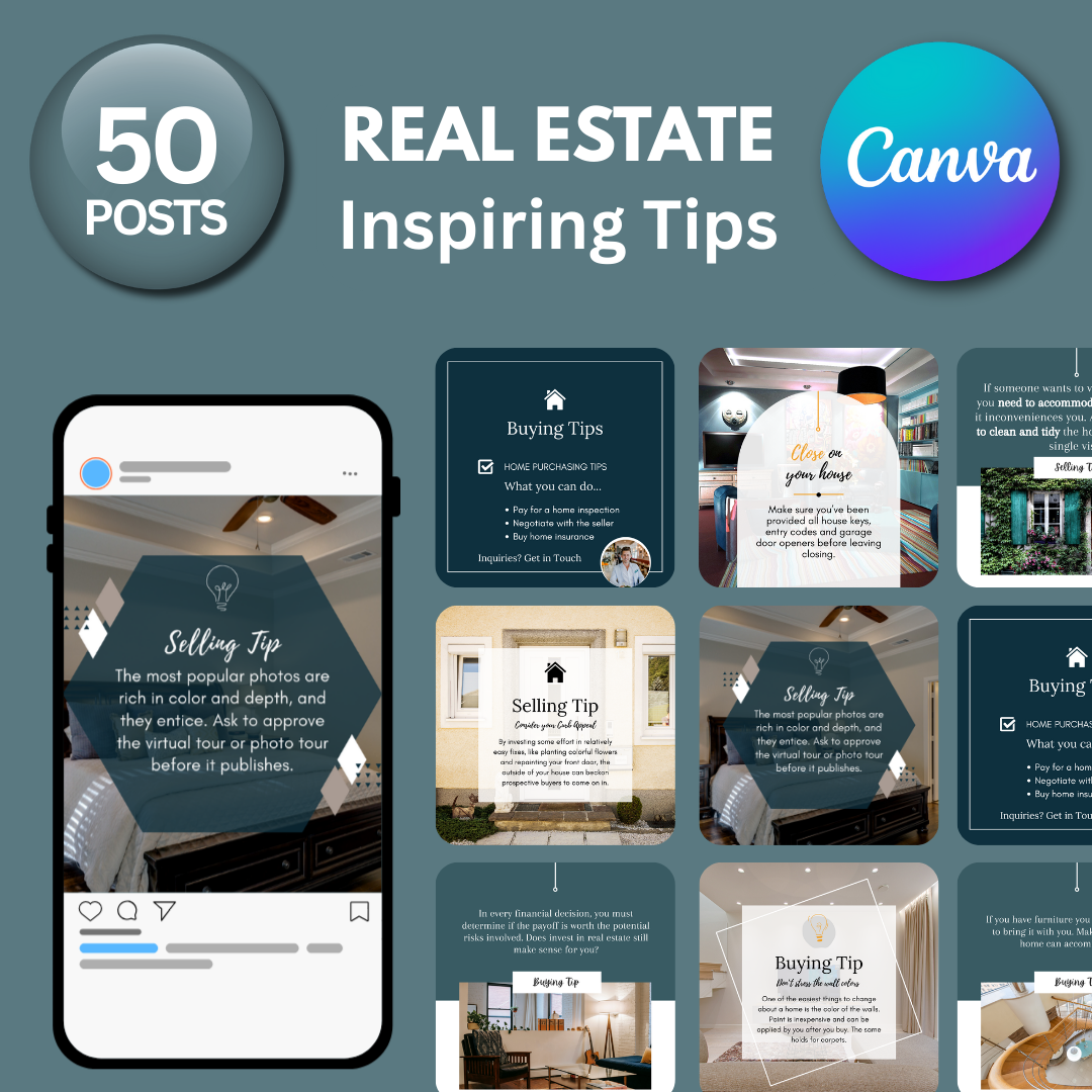 300 Real Estate Canva Templates – Social Media Bundle