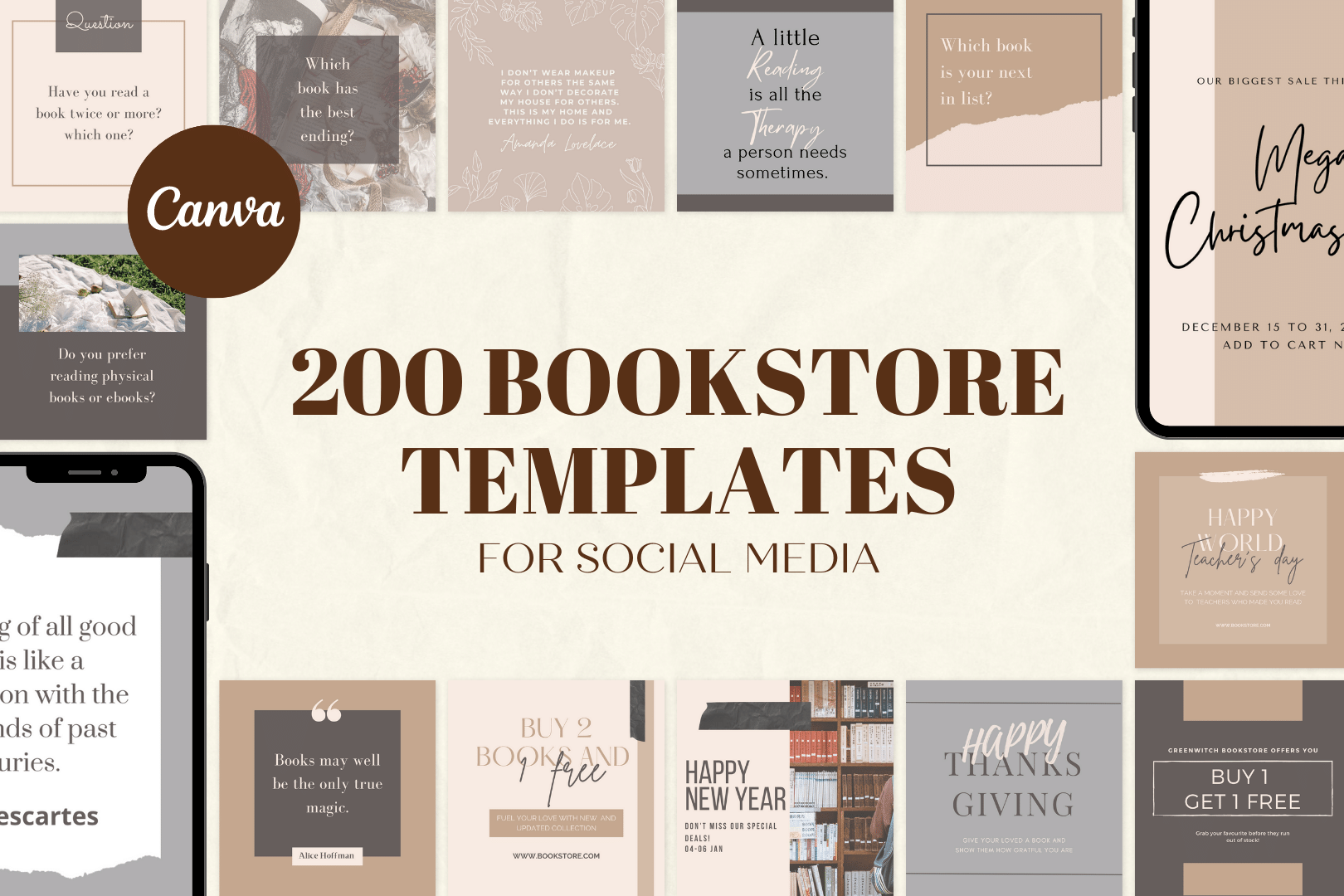 200 Bookstore Templates for Social Media – SociClicks